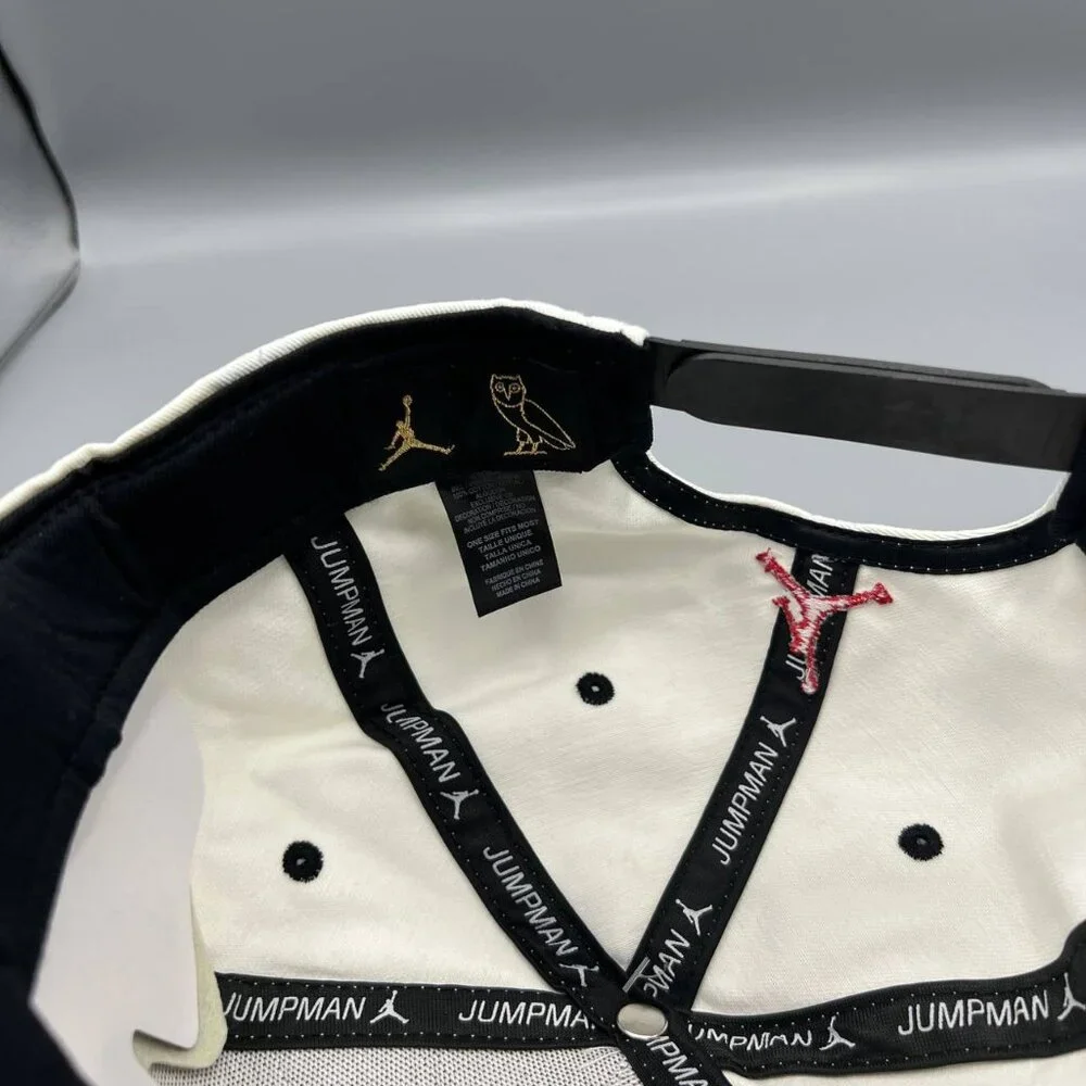 October's Very Own OVO x Air Jordan Hat Men‎ White Jumpman Snap Back Cap New